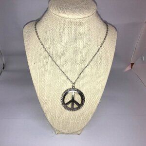 Peace Sign Metal‎ Pendant Necklace